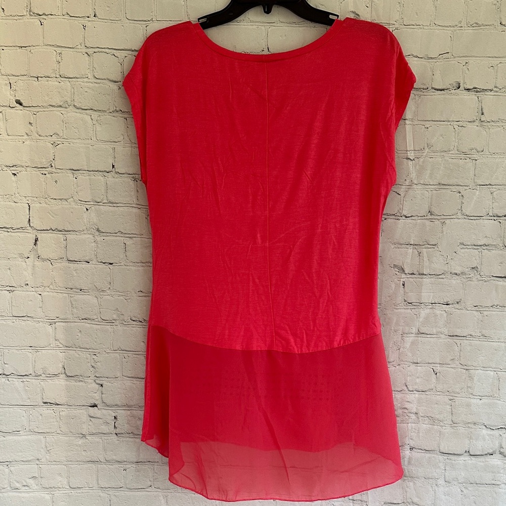 B.L.E.U Faux Studded Women's Salmon Color Top - Picture 6 of 10